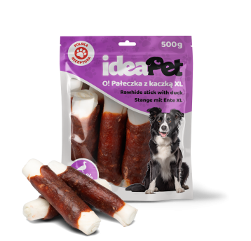 ideaPet Przysmak dla psa - Pałeczka z kaczką XL 500g