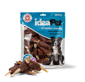 ideaPet Przysmak dla psa - Rybka z kaczką 500g