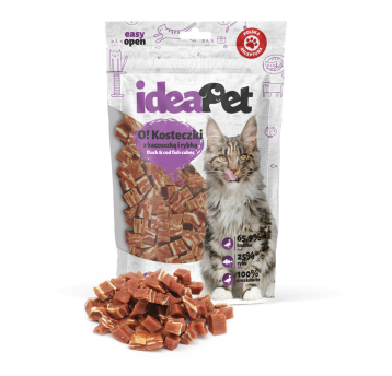 ideaPet przysmak O! Kosteczki z kaczką i rybą 60g
