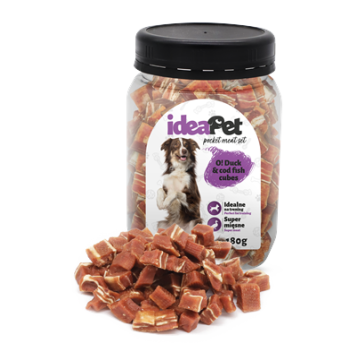 ideaPet przysmak Pocket Meat Duck & cod fish cubes 180g