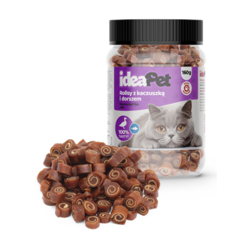 ideaPet przysmak Rollsy z kaczką i dorszem 160g