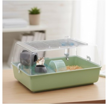 Klatka Ferplast Mini Duna Hamster, zielona