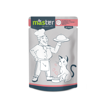Master KOT Kompletna Karma Mokra z Wołowiną 80g/24