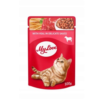 MY LOVE KOT karma mokra- cielęcina w delikatnym sosie 100g/24