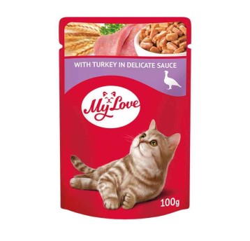 MY LOVE KOT karma mokra- indyk w delikatnym sosie 100g/24