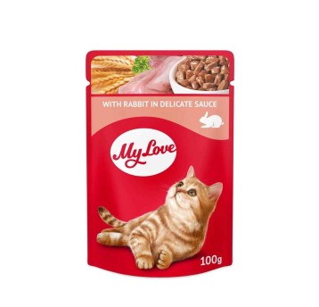 MY LOVE KOT karma mokra- królik w delikatnym sosie 100g/24