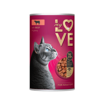 MY LOVE KOT karma mokra puszka- wołowina w sosie 415g/8