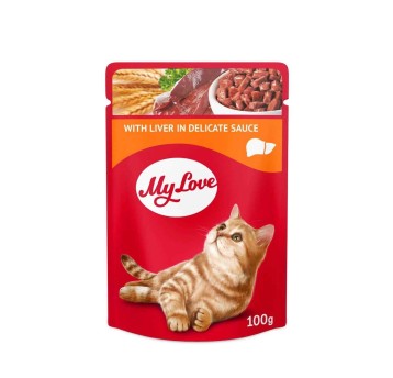 MY LOVE KOT karma mokra- wątróbka w delikatnym sosie 100g/24