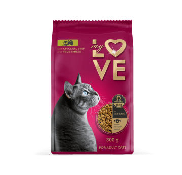 MY LOVE KOT karma sucha - Kurczak, wołowina, warzywa 300g