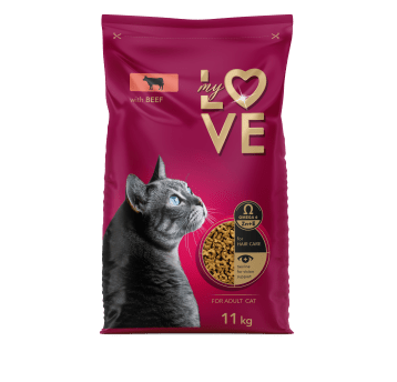 MY LOVE KOT karma sucha- wołowina 11kg/1