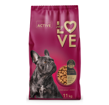 MY LOVE Pies karma sucha "Active" 11kg/1