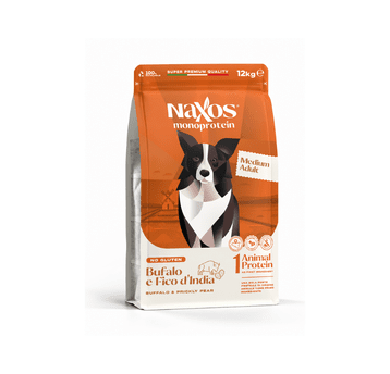 NAXOS ADULT MEDIUM DOG Bawół z opuncją 12kg