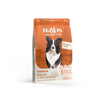 NAXOS ADULT MEDIUM DOG Bawół z opuncją 3kg