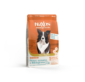 NAXOS STERIL. MEDIUM/MAXI DOG Ryba z granatem 3kg