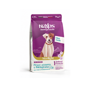 NAXOS STERILIGHT MINI DOG Ryba z granatem 7kg