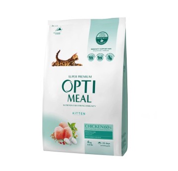 OptiMeal Super Premium Kocięta karma sucha- z kurczakiem 4kg/1