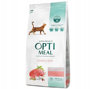 OptiMeal Super Premium Kot karma sucha "Sterilised"- z wołowiną 10kg/1