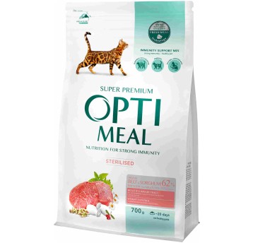 OptiMeal Super Premium Kot karma sucha "Sterilised"- z wołowiną 700g/8
