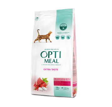 OptiMeal Super Premium Kot karma sucha- z cielęciną 10kg/1