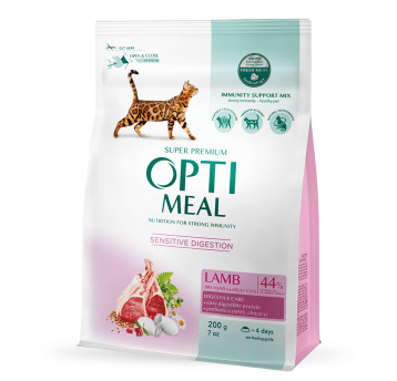 OptiMeal Super Premium Kot karma sucha- z jagnięciną 200g/6