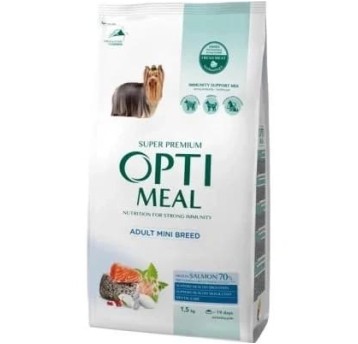 OPTIMEAL Super Premium sucha karma dla psów miniaturowych ras – Łosoś, 1,5 kg