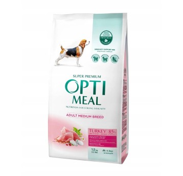OPTIMEAL Super Premium sucha karma dla psów średnich ras – Indyk 1,5 kg