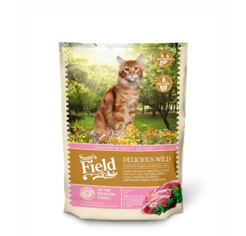 Sams Field Cat Delicious Wild, karma superpremium 400 g/10 szt