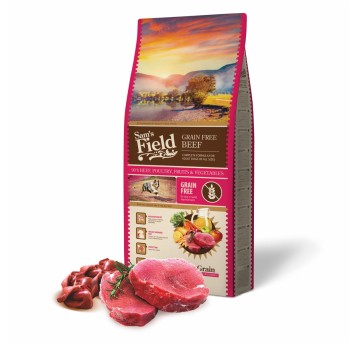 Sams Field Grain Free Beef (Angus), karma superpremium 13 kg