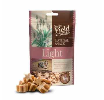 Sams Field Natural Snack Light, funkcjonalny mięsny półwilgotny miękki przysmak dla psów 200 g/12