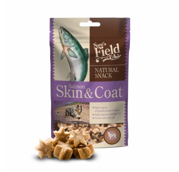 Sams Field Natural Snack Salmon Skin and Coat, funk.mięs.półwilgotny miękki przysm.dla psów 200 g/12