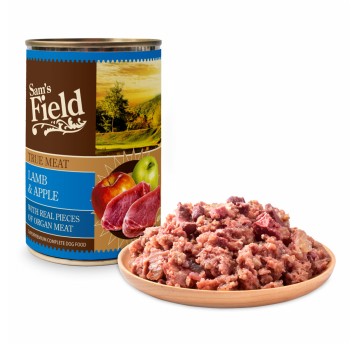 Sams Field True Lamb Meat & Apple, konserwa superpremium, 400 g/6