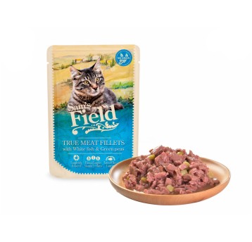 Sams Field True Meat Fillets With White Fish & Green Peas 85 g/24